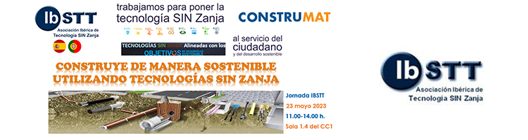 Inscríbete en la Jornada de IBSTT "Construye de manera sostenible utilizando Tecnologías Sin Zanja" en Construmat 2023