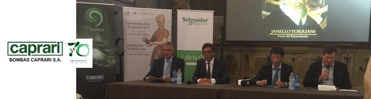 Caprari patrocina la exposición de "Janello Torriani, el genio del Renacimiento" por sus artilugios hidráulicos