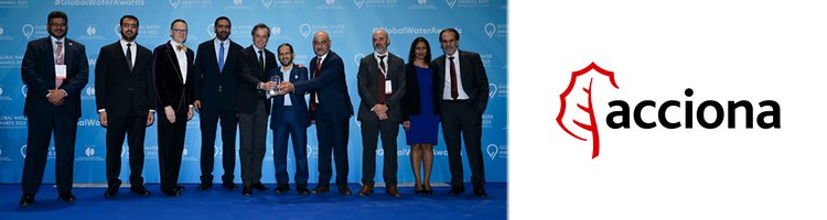 ACCIONA recibe dos galardones en los premios GLOBAL WATER INTELLIGENCE