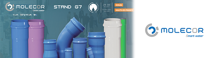 Molecor estará en el stand G7 del "Cycl´eau Douai" el 29 y 30 de mayo en Francia