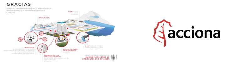 Gracias a un gran equipo  ACCIONA ha garantizado el suministro de agua y saneamiento frente a la COVID-19