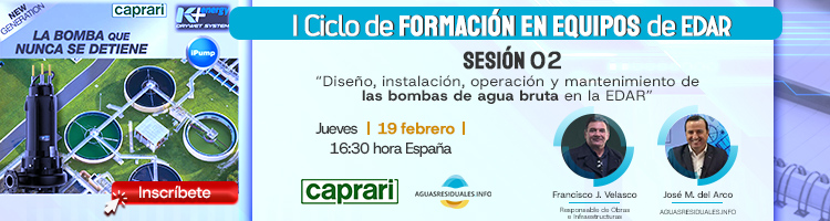 Inscr&iacute;bete a la Sesi&oacute;n 02 del "I Ciclo de Formaci&oacute;n online de Equipos de EDAR&rdquo; impartida por CAPRARI