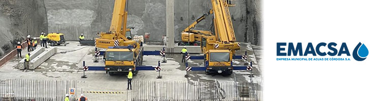 EMACSA comienza la ejecución de la cubierta del tanque de tormentas del Balcón del Guadalquivir