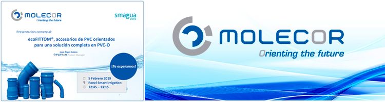 Molecor presentará en SMAGUA 2019 su solución ecoFITTOM®; accesorios de PVC orientados