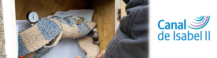 Canal de Isabel II recomienda a sus usuarios “abrigar” los contadores de agua para protegerlos del frío