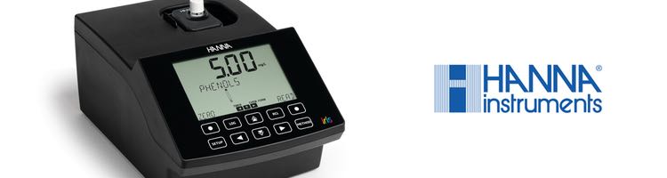 Espectrofotómetro IRIS (HI802) de HANNA Instruments con reconocimiento de código de barras y sólidos en suspensión (SST)