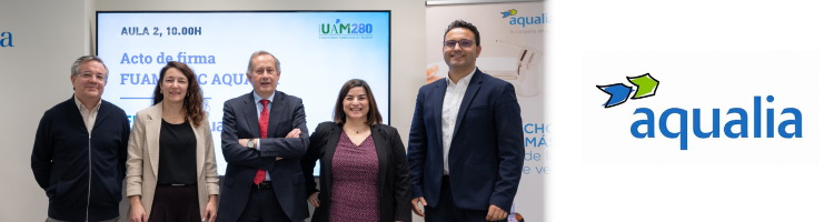 La FUAM y AQUALIA firman un convenio para el desarrollo de tecnolog&iacute;a avanzada de captura de CO₂ y purificaci&oacute;n de biog&aacute;s