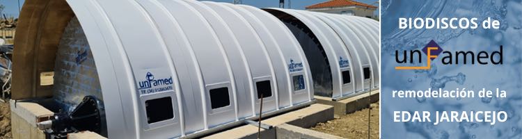 UNFAMED instala los biodiscos de la EDAR de Jaraicejo en Cáceres
