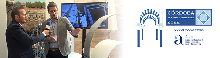 Visitamos el stand de LICUAS especialistas en rehabilitación de tuberías Sin Zanja