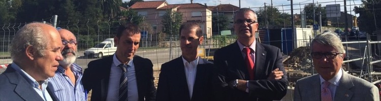 El presidente de la CH Miño Sil visita las obras de ampliación de la EBAR de Areas en Tui en la provincia de Pontevedra