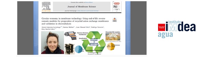 Amaia Lejarazu-Larrañaga, ganadora del premio al mejor artículo científico de 2020 de la European Membrane Society