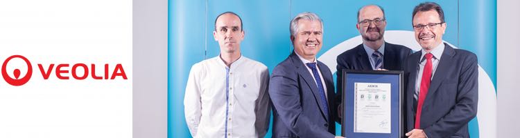 Veolia recibe cuatro certificaciones por su buena gestión de la mano de AENOR