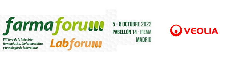 Veolia Water Technologies Ibérica estará presente en "FarmaForum 2022" con su oferta completa del ciclo del agua para la industria