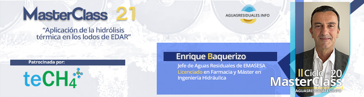 teCH4+ presentará sus soluciones y casos de éxito en la última MasterClass sobre "Aplicación de la hidrólisis térmica en los lodos de EDAR"