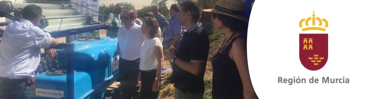 Prueban un sistema descontaminante de aguas residuales de plaguicidas mediante fotocatálisis en una finca de Murcia