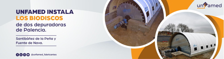 Unfamed instala los biodiscos de dos depuradoras de Palencia