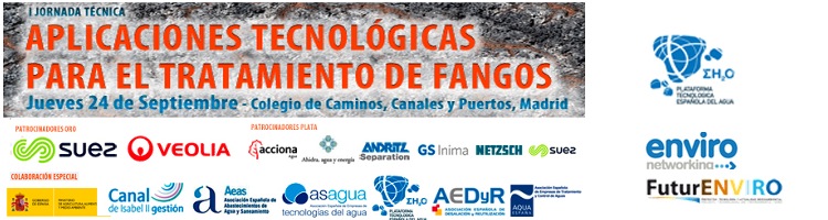 La PTEA colaborará en la Jornada Técnica sobre Aplicaciones Tecnológicas para el Tratamiento de Fangos