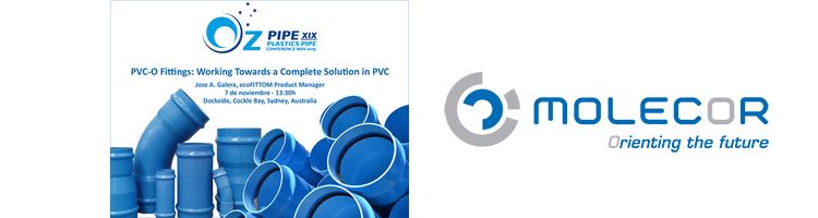 Molecor presenta sus soluciones y novedades en la Conferencia Internacional OZpipe XIX en Australia