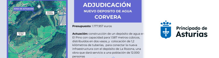 El Principado adjudica la obra de construcci&oacute;n de un dep&oacute;sito de agua en El Pino, en Corvera