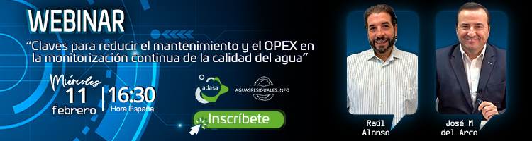 Inscr&iacute;bete en el Webinar T&eacute;cnico "Claves para reducir el mantenimiento y el OPEX en la monitorizaci&oacute;n continua de la calidad del agua" con Adasa