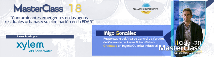 XYLEM presentará sus soluciones en la MasterClass 18 sobre "Contaminantes emergentes en las aguas residuales urbanas y su eliminación en la EDAR"