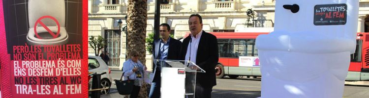 ACCIONA Agua y el Ayuntamiento de Valencia unidos en la lucha contra las toallitas húmedas en el saneamiento