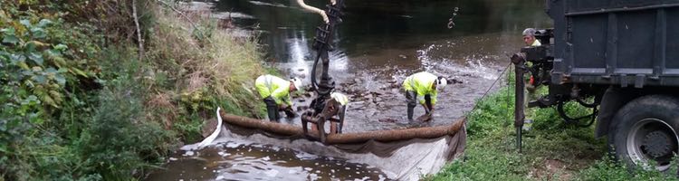 La CH del Cantábrico detecta vertidos de purines en el río Ouría