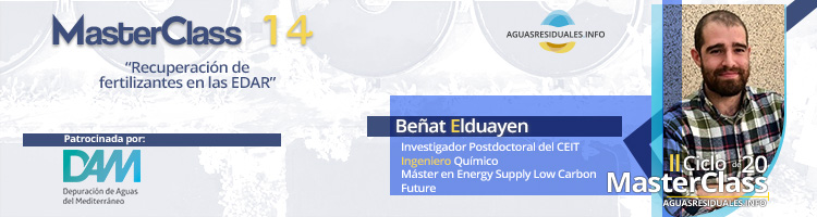 DAM presentará sus innovaciones en la MasterClass 14 sobre "Recuperación de fertilizantes en las EDAR"