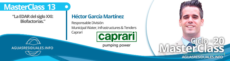 CAPRARI patrocina y presenta sus equipos y soluciones en la MasterClass 13 sobre "La EDAR del Siglo XXI: Biofactorías"