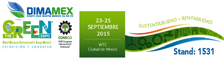 DIMAMEX filial de Dimasa Grupo en México, participa en la Feria THE GREEN EXPO 2015
