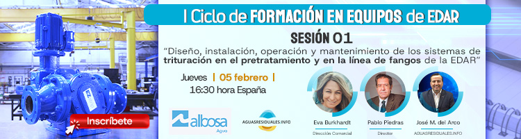 M&aacute;s de 1.000 profesionales ya se han inscritos a la Sesi&oacute;n 01 del "I Ciclo de Formaci&oacute;n online de Equipos de EDAR&rdquo; impartida por ALBOSA