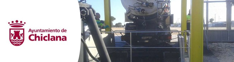 El foso de descarga de arenas de la EDAR de Chiclana en Cádiz cobra operatividad