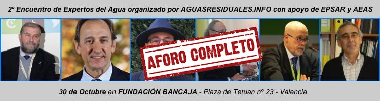 ¡Aforo completo! 150 profesionales del sector estarán presentes en el "II Encuentro de Expertos de AGUASRESIDUALES.INFO"