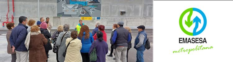 Vecinos de las barriadas cercanas visitan las instalaciones del "Complejo Ambiental Copero" de EMASESA en Sevilla