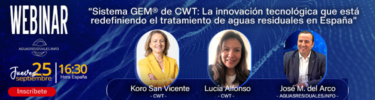 Inscríbete en el Webinar "Sistema GEM® de CWT: La innovación tecnológica que está redefiniendo el tratamiento de aguas residuales en España"