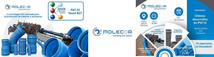 Visita la Feria K 2019 en Düsseldorf y descubre las últimas innovaciones en PVC-O para el transporte de agua
