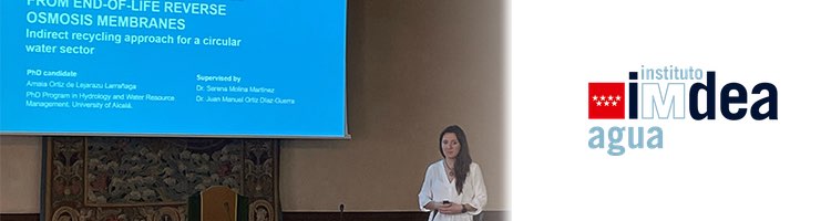 Amaia Ortiz defiende su tesis doctoral sobre reciclaje indirecto de membranas de ósmosis inversa