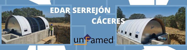 Unfamed Fabricantes ha instalado un nuevo biodisco en la futura EDAR de Serrejón en Cáceres