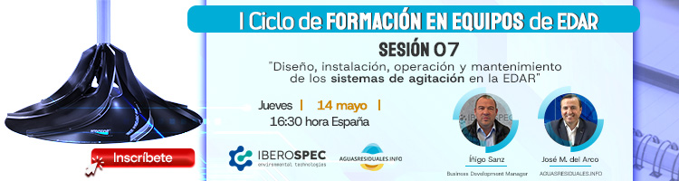 No te pierdas la Sesi&oacute;n 07 del "I Ciclo de Formaci&oacute;n online de Equipos de EDAR&rdquo; impartida por IBEROSPEC