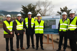 Visitan las obras de ampliación de la EDAR de O Barco de Valdeorras en Ourense en las que se invertirán más de 1,4 millones de euros