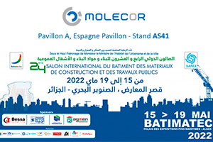 Molecor estará presente en la feria Batimatec, en Argel, del 15 al 19 de mayo 2022