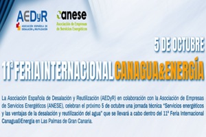 “Servicios energéticos y las ventajas de la desalación y reutilización del agua” en Canagua 2017