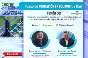 No te pierdas la Sesi&oacute;n 02 del "I Ciclo de Formaci&oacute;n online de Equipos de EDAR&rdquo; impartida por CAPRARI