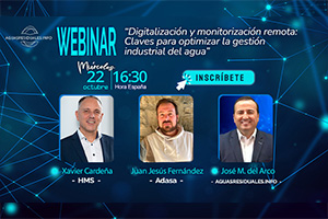 No te pierdas la Webinar sobre "Digitalización y monitorización remota: Claves para optimizar la gestión industrial del agua"