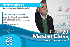 Fernando Estévez impartirá la MasterClass 13 sobre "La EDAR del Siglo XXI: Biofactorías"