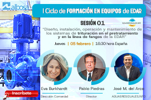 M&aacute;s de 1.000 profesionales ya se han inscritos a la Sesi&oacute;n 01 del "I Ciclo de Formaci&oacute;n online de Equipos de EDAR&rdquo; impartida por ALBOSA