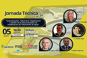 No te pierdas la Jornada Técnica On-line sobre "Automatización, Telecontrol, Digitalización y Gestión de la Documentación de Instalaciones de Tratamiento de Agua”