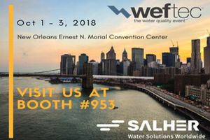 Salher&reg; presente por primera vez en WEFTEC, la feria m&aacute;s importante del agua en el mundo