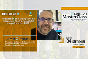 ¡Inscríbete ya! en la MasterClass 11 "Hidridación de tecnologías como mecanismo hacia la neutralidad energética en las EDAR"