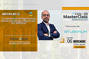 ATLANTIUM patrocina y presenta sus soluciones en la MasterClass 16 "1er Aniversario del Reglamento de Reutilización del Agua Regenerada - R.D. 1085/2024"